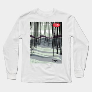 Vintage Japan travel poster Long Sleeve T-Shirt